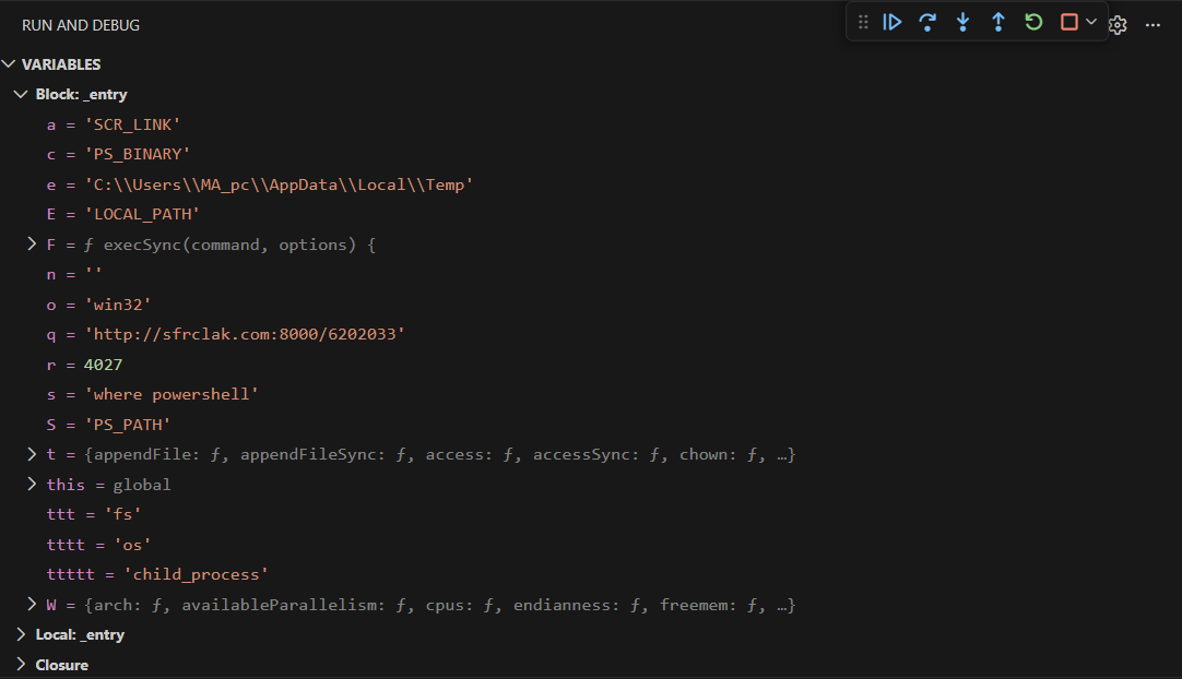 some of the decoded strings